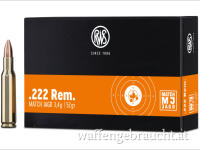 RWS .222 Rem MJ 3,4g/52gr