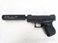 Glock 43 mit Gewindelauf und B&T Dämpfer