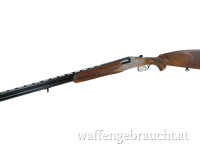 gebr. Ferlacher Bockdoppelflinte "Hauptmann" mit Ejektor und Einabzug, langen Seitenplatten, geteilten Vorderschaft, Fixchoke 1/