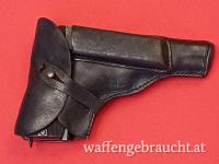 Radom Vis P 35, Pistolentasche aus Leder schwarz, original, gestempelt BNZ - P 35 (leicht sichtbar)
