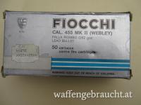 Patronen .455 Webley - 50 Stk. - Fiocchi - für den Webley Nr. 6 Revolver - SELTEN