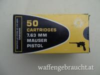 Pistolenpatronen 7,63 Mauser VM -von FNM Portugal - für die C96 - 50 Stk