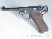 Pistole 08, DWM 1918/1920, Top-Komplett-Ensemble, alles ngl. (P 08, 2 Magazine, Tasche, Schlüssel!). 9mm Luger, orig. Patr.