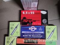 Munition 7x66, 7x72R, 8x56RS, 9,3x74R, 6,5x55, 270 Win, 44 Mag
