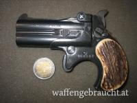 Derringer Modell 17 , Cal. .38Spec. Hirschhorngriffschalen, Bj. 1971