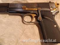 Browning HP 9mm teilw. vergoldet
