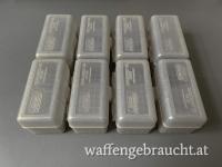 8x MTM Patronenbox mit Klappdeckel RS-50-41 (.223 / 5,56) grau-transparent