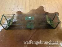 Lebendfangfalle mit zwei Klapptüren mit den Massen 131x26x32cm