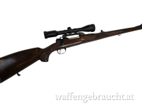 gebr. MAUSER 98 Ganzschaft mit gravierter Hülse, Verschlusshebel und Magazindeckel mit montierten ZEISS Diavari 3-9x42L Abs. 4, 