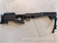 Target-Lochschaft für Schweizer K31, Holz, schwarz , verstellbar Neu inkl. Zweibein