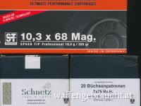 Büchsenpatronen 7 x 75 R vom Hofe und 10,3 x 68 Magnum