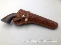 Westernsammler! Schöner Vorderlader-Revolver (Perkussion)  Colt Navy Mod. 1851 im Kaliber .36  7  Zoll mit Viking Liderholster