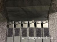 6 × originale Walther-Magazine (+2 Baseplates) + Magazintasche (NEU)