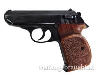 gebr. WALTHER PPK, Ulmer Fertigung mit Holzgirffschalen und Ledertasche, Zustand: Gut