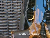 Blaser K95 "Vintage" Sattelleder im Kaliber 300 Win. Mag. Lauf + Gewinde / Holzklasse 8  / Verschlussblock + Abzug in Gold