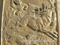 Jagdmotiv Bronze Reliefbild
