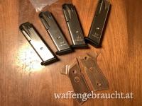 Beretta 92 Fs Magazine und Holzgriffschalen