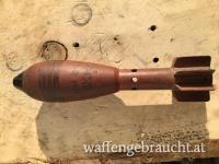 5cm Werfergranate, deutsch WK2, perfekter Sammlerzustand! DEKO, frei von jeglichen Gefahrstoffen
