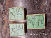 Munition RWS Teilmantel Rundkopf  7x57  9 gr.  5 Stk im Original Karton zu je 10 Stk  + 13 Stk.  € 95  Rarität