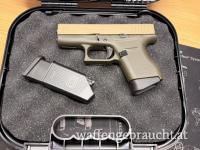 Glock 43 9mm Cerakote Spezial OD Green und Coyote Tan und Truglo Visirung