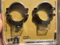 1" (etwa 25.4mm) Leupold STD Ringe, "Medium" Höhe (H=6,86mm), "Base to center" etwa 19,56mm