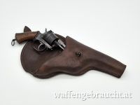 Exzellentes Sammler-Set: Historischer belgischer „Bulldog“ Revolver im Kaliber .38 mit Lederholster