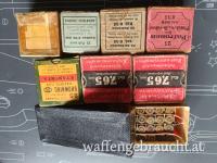 7,65 und 6,35 Kriegs Munition 1936, 1906, 22lr 1941, Hirtenberg 6mm Flobert