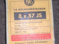 Büchsenpatronen im Kaliber 8X 57 IS kleine Packung