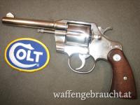 COLT Official Police Cal. .38 Spec. vernickelt , Ordonnanzrevolver , sehr gut !