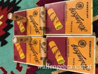 Hirtenberg Spezial Schrotpatronen Kal. 16/70 – 4 Packungen (1950er)