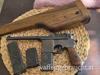 Mauser Pistole C96 mit Anschlagschaft 9mm 