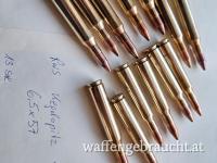 13 Stk. Munition 6,5x57  RWS Kegelspitz 8,2 gr € 39 + dazu passender Ledertasche gesamt Preis € 55 