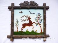 Hinterglas - Bild, Rothirsch
