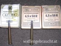Patronen im Kaliber 6,5 X 58 R