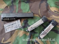 Wechselsystem einer Pistole HS-PRODUKT H11 RDR (Springfield HELLCAT) 9 mm Luger - nur Lauf u. Schlitten m. 2 Mag.