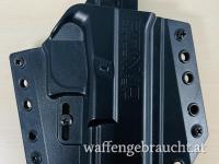 OWB- Holster für Glock 17 Modelle mit SureFire X300 taktischem Licht. Optionales Montagesystem, hier mit verstellbarem Gürtel Cl