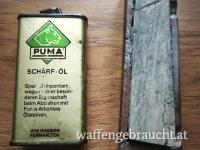 Puma Solingen Arkansas Schärf-Öl + Schleifstein Messerschärfer Schleifstein für Messer Jagd Jagdmesser