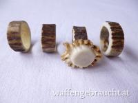 Nr. 8: 4 Fingerringe, Hirschhorn