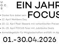 Das FOCUS feiert seinen ersten Geburtstag!
