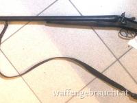 Hahn Doppelflinte Historisches Schmuckstück Querflinte mit Damastlauf Kal. 16/765 - als Deko für die Jagdstube 