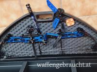 PSE Lazer Compound Bogen Set, RH, komplett, mit Visierung, Pfeilen und Transportkoffer