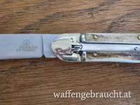 Hubertus Solingen limitiertes Automatikmesser/Springmesser Hirschhorn/Damast
