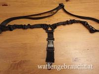Taktischer Gewehr-Riemen, 1-Punkt-Aufhängung, Cordura schwarz