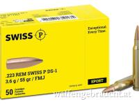 SWISS P .223 Rem. DS-1 3,6g/55gr 50Stk. „AKTION-EINFÜHRUNGSPREIS“