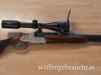 Ferlacher Josef Just Bockbüchsflinte mit NEUEM Kahles Helia 2-10x50i und langen Seitenplatten .30-06 & 12/70