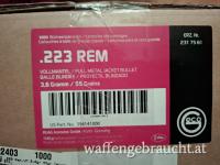 Munition GECO .223 3,6g 55gr FMJ - 1000 Schuss - original verpackt