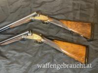 Seitenschloß-Doppelflinten-Pärchen, Kal 12/70 , , J. Kalezky's Witwe - Wien,
