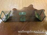 Lebendfangfalle mit zwei Klapptüren mit den Massen 131x26x32cm