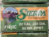 Geschosse Sierra MatchKing .224 (5,69 mm), 52 grs. HPBT 500 Stk. - auf Lager ! 