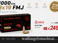 Geco 9mm Para FMJ 8,0g/124gr 1000 Schuss * statt 358.- € * Sie sparen 109.- €